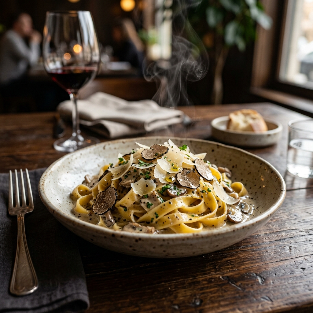 Frisch zubereitete hausgemachte Pasta